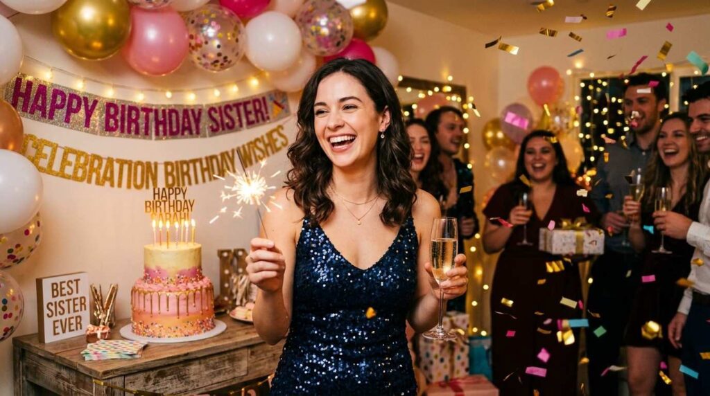 🎉 Celebration birthday wishes for sister