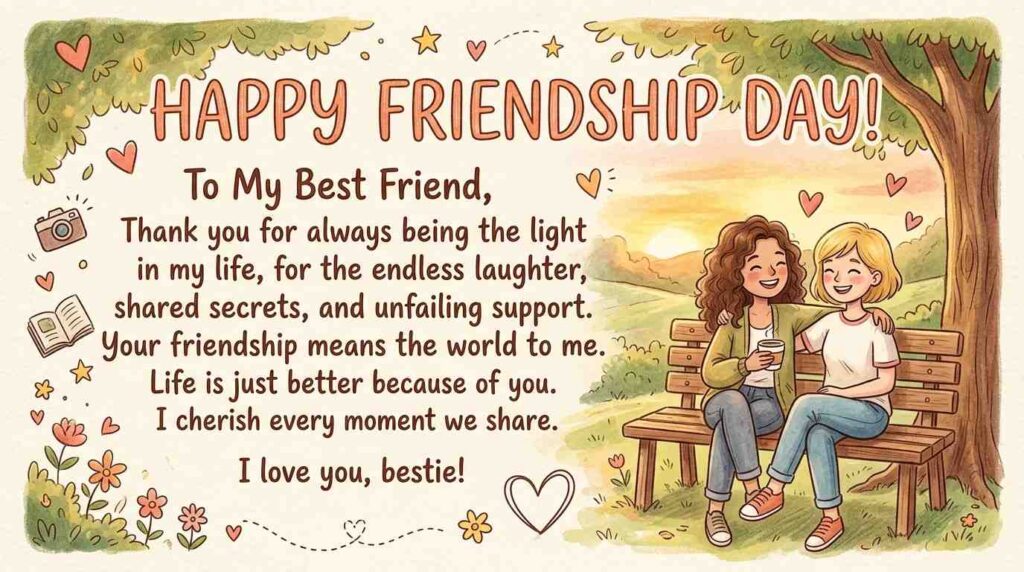 Heartfelt Friendship Day message 