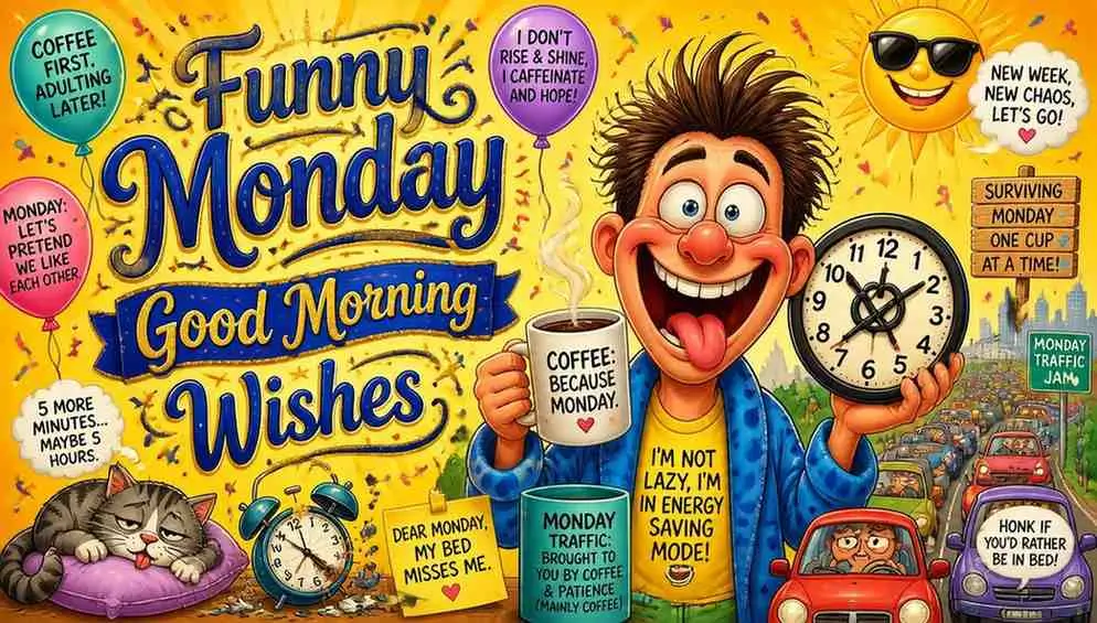 😂 Funny- Monday Good -Morning Wishes