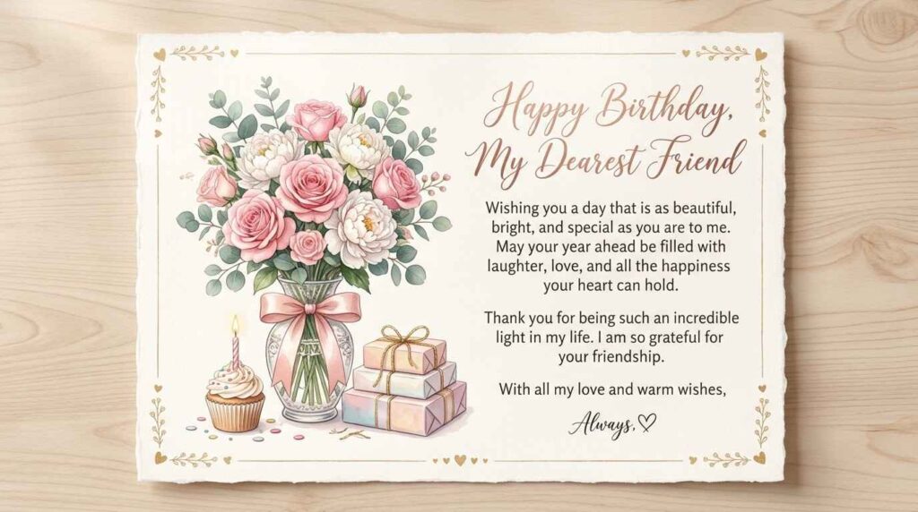 💖 Romantic-Style Birthday Wishes for a Dear Friend Female