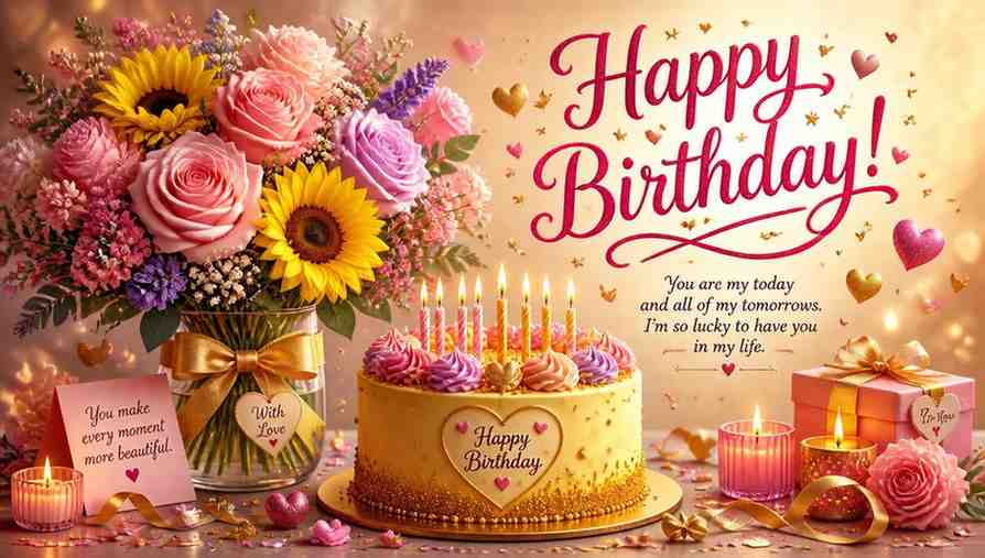 💖 Romantic Happy -Birthday Wishes -Images