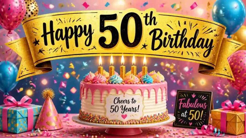 🎉 Celebration Happy 50th Birthday Wishes