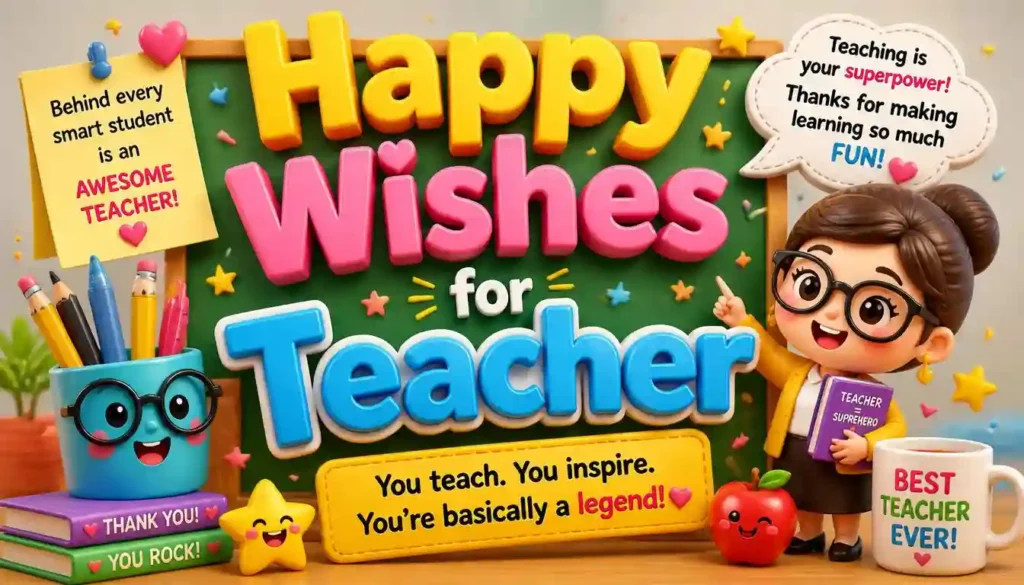 Funny Happy Wishes for Teacher