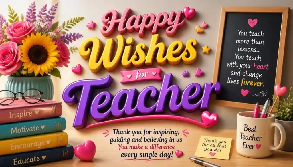 Inspirational Happy Wishes for Teacher
