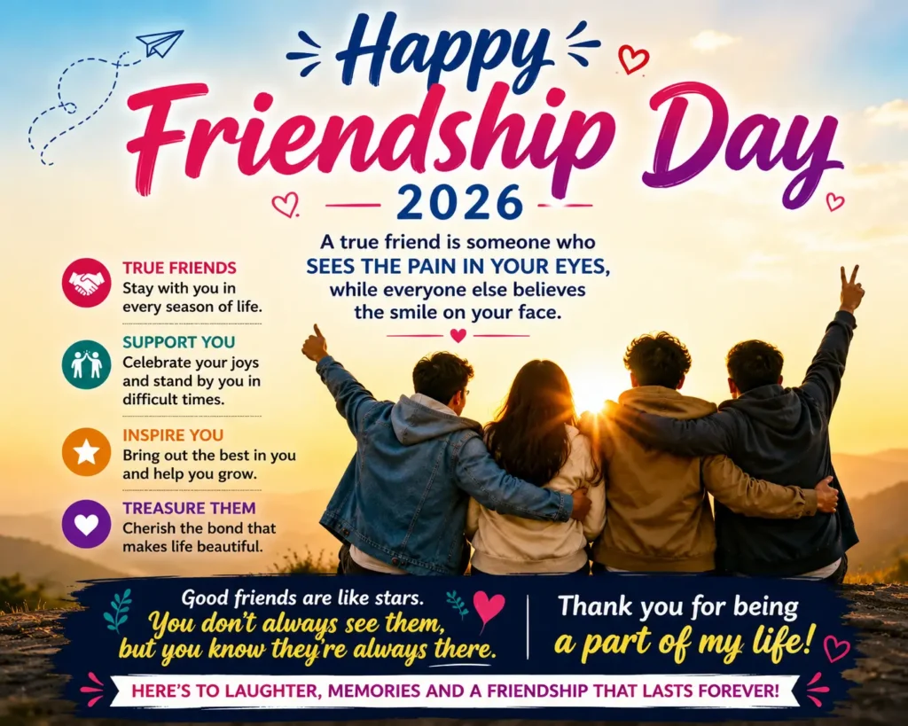 Inspirational Happy Friendship Day 2026 Wishes Quotes