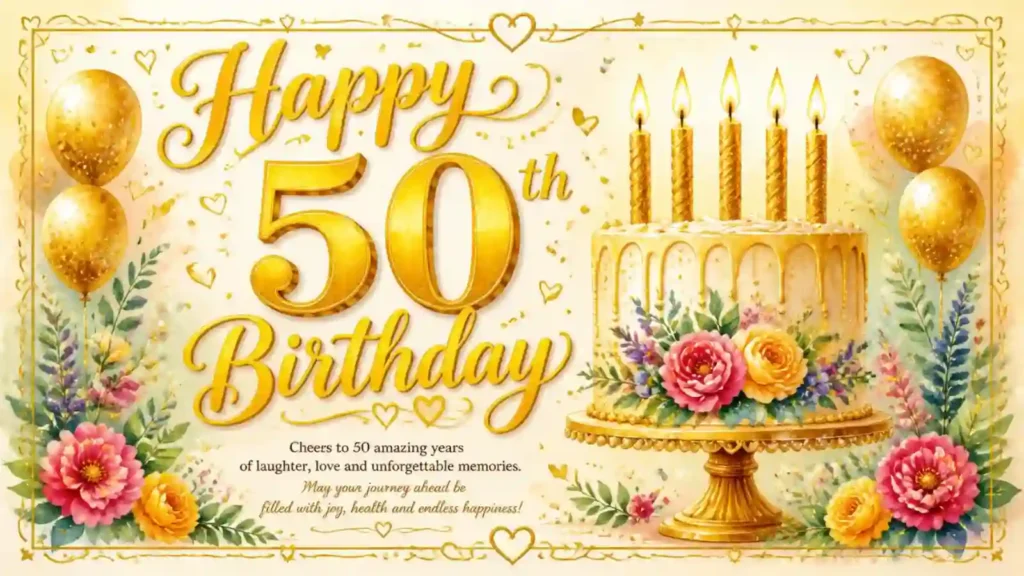 ✨ Unique Happy 50th Birthday Wishes