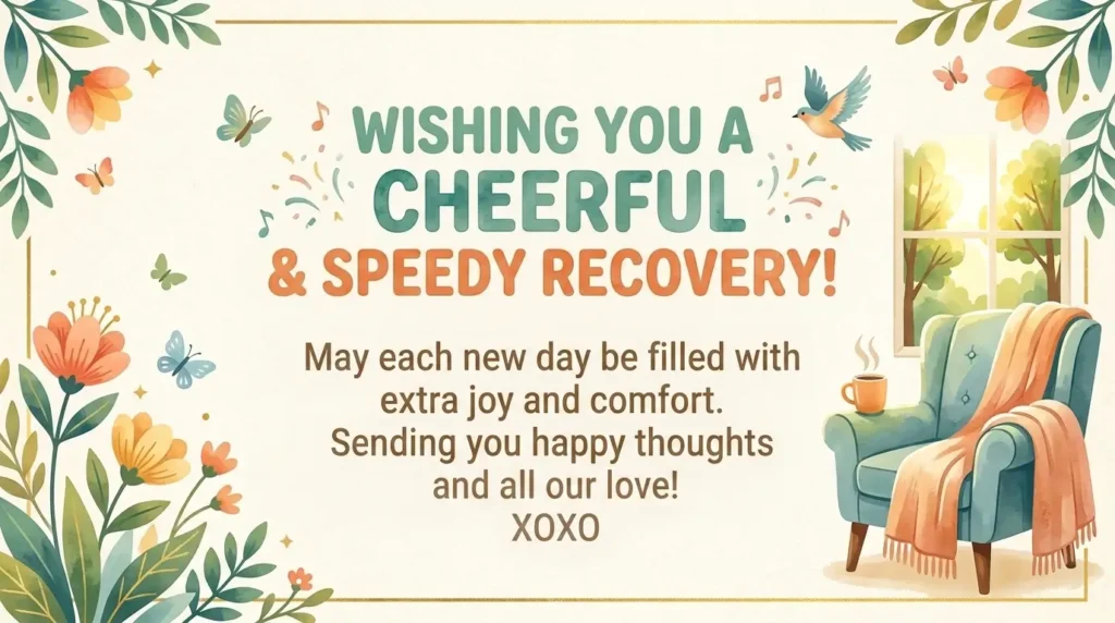 🎉 Cheerful Speedy Recovery Wishes