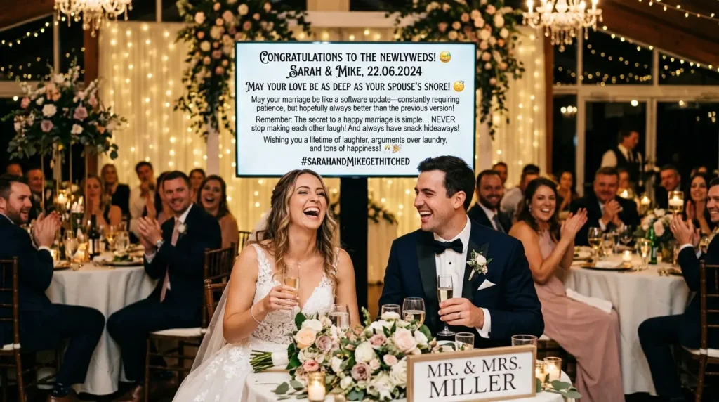 😂 Funny Wedding Wishes Message