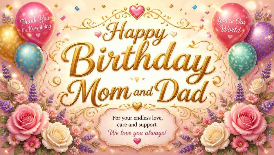 Short & Sweet Happy Birthday Wishes for Parents