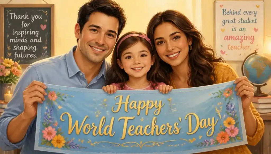 👨👩👧 World Teachers' Day Wishes from Parents