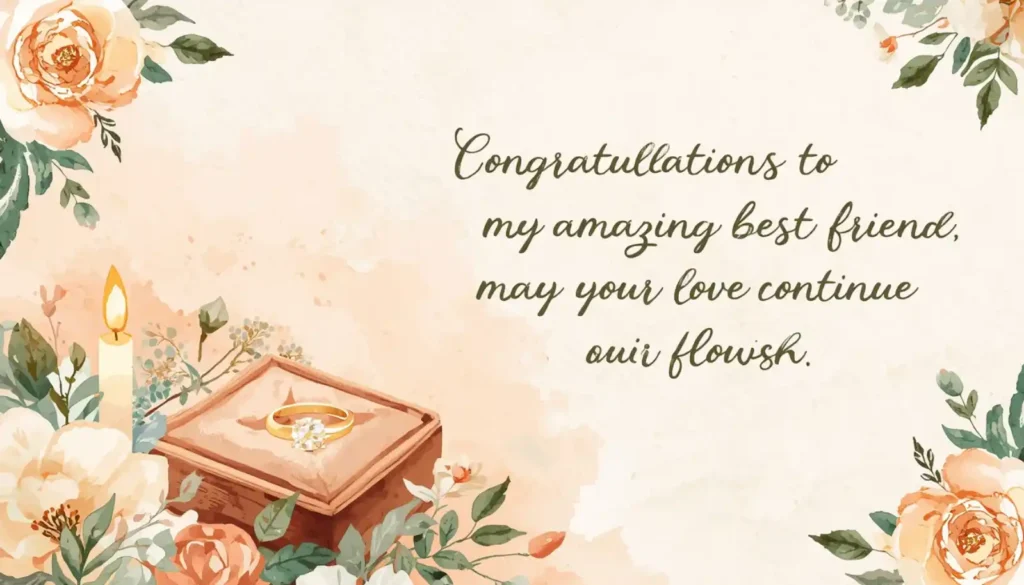 Engagement Wishes for Best Friend