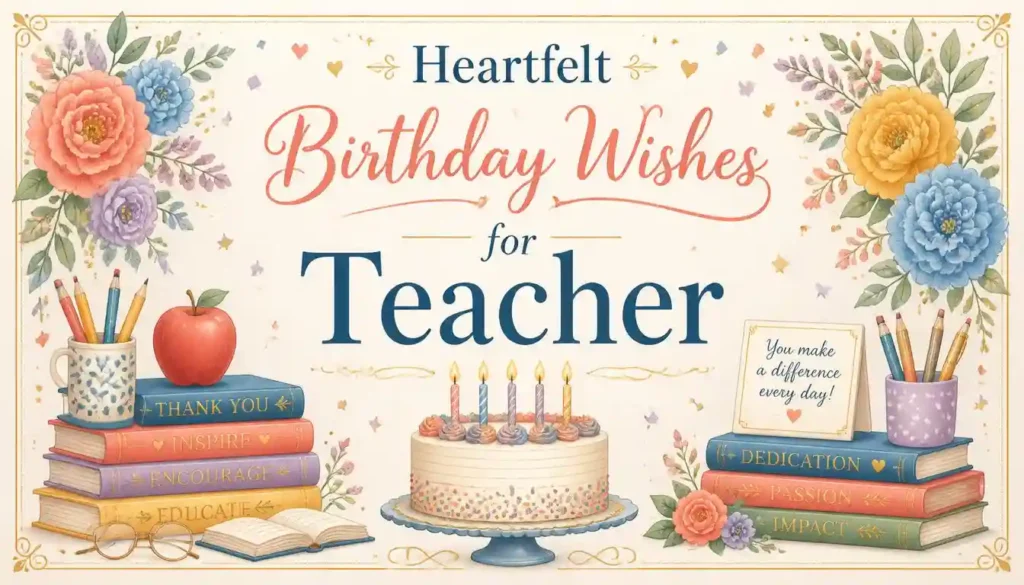 Heartfelt Birthday Wishes for Teacher