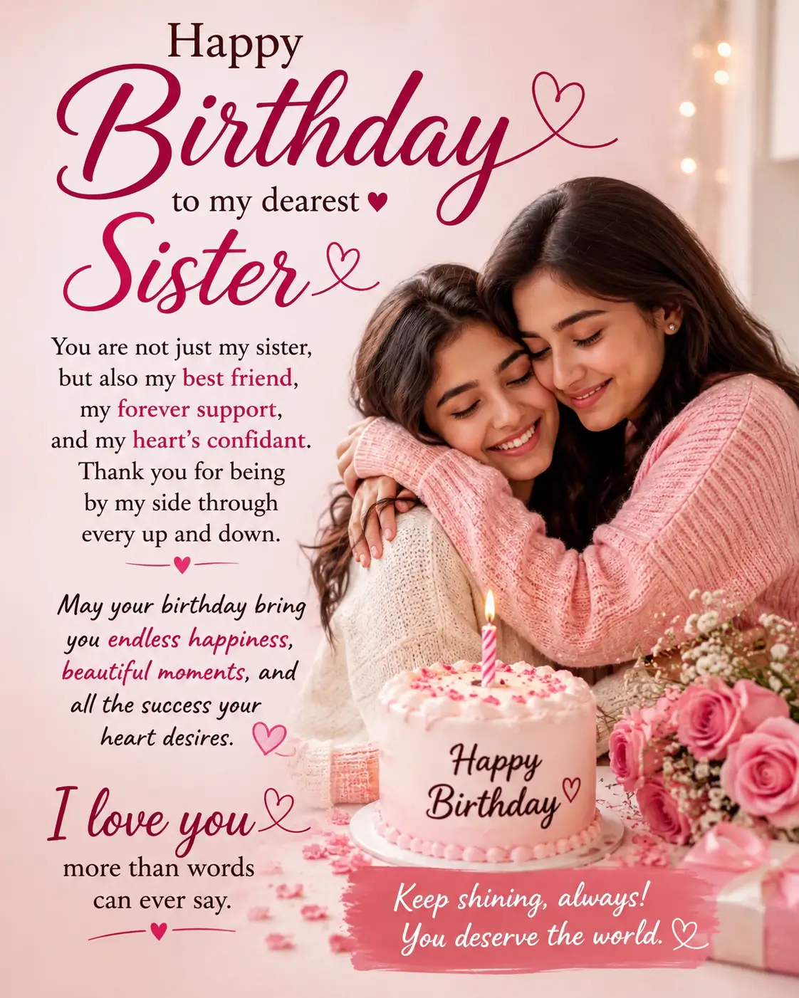 120+ Birthday Wishes for Sister That Will Melt Her Heart