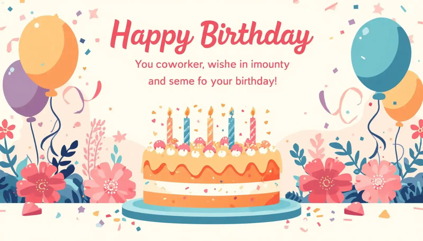 birthday wishes to a coworker
